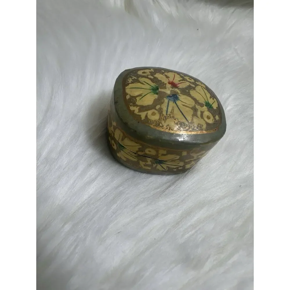 Vintage Paper Mache Trinket‎ Box